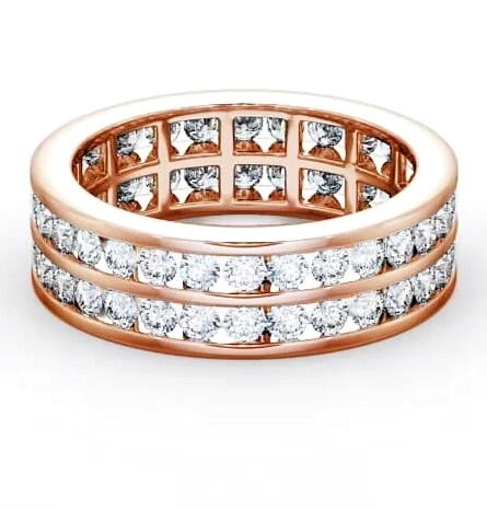 Full Eternity Round Diamond Double Channel Ring 9K Rose Gold FE11_RG_THUMB2 