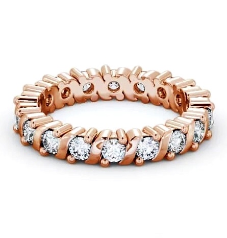 Full Eternity Round Diamond Tension and Prong Set Ring 9K Rose Gold FE16_RG_THUMB1