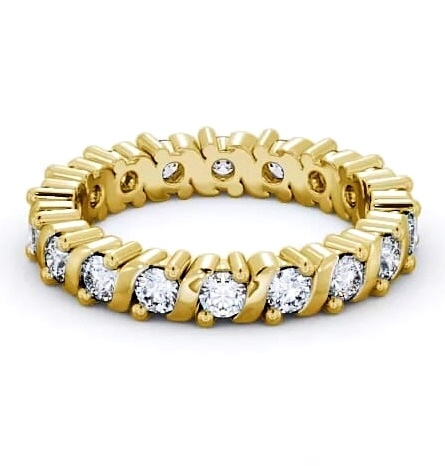 Full Eternity Round Diamond Tension and Prong Set Ring 9K Yellow Gold FE16_YG_THUMB1