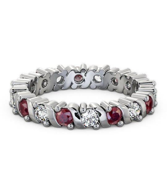 Full Eternity Ruby and Diamond 1.35ct Ring 18K White Gold FE16GEM_WG_RU_THUMB2 