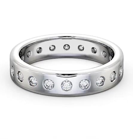 Ladies Round Diamond Flush Setting Wedding Ring Palladium FE18_WG_THUMB2 