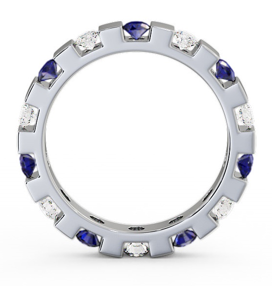 Full Eternity Blue Sapphire and Diamond 1.05ct Ring 18K White Gold FE20GEM_WG_BS_THUMB1 