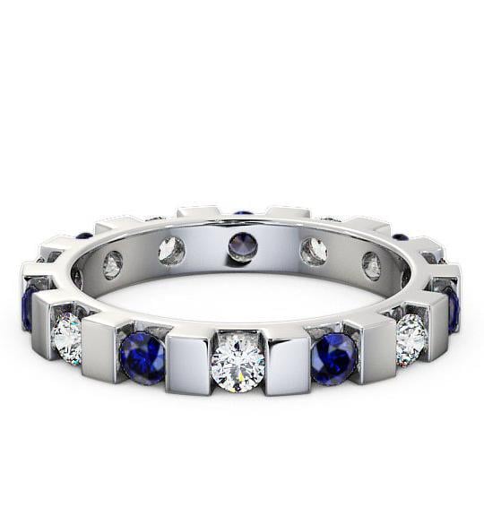 Full Eternity Blue Sapphire and Diamond 1.05ct Ring 18K White Gold FE20GEM_WG_BS_THUMB2 