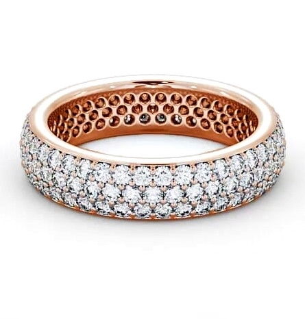 Full Eternity 1.20ct Round Diamond Pave Ring 9K Rose Gold FE44_RG_THUMB1