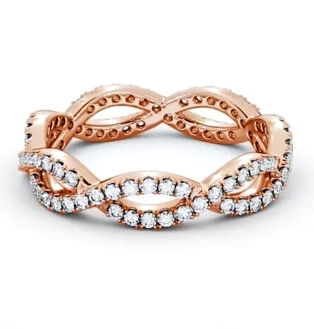 Full Eternity 0.50ct Round Diamond Infinity Design Ring 9K Rose Gold FE48_RG_THUMB1