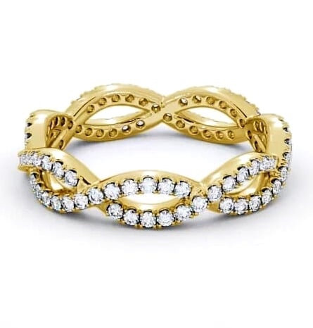 Full Eternity 0.50ct Round Diamond Infinity Design Ring 9K Yellow Gold FE48_YG_THUMB1