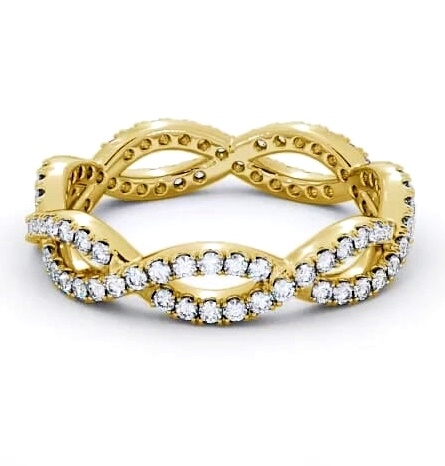 Full Eternity 0.50ct Round Diamond Infinity Design Ring 9K Yellow Gold FE48_YG_THUMB2 