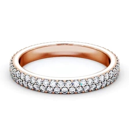 Full Eternity Round Diamond Pave Setting Ring 18K Rose Gold FE62_RG_THUMB1