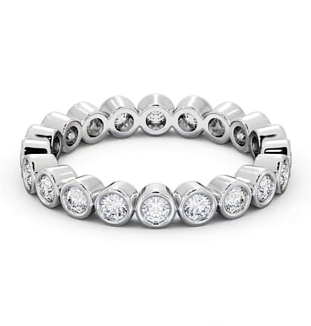 Full Eternity Round Diamond Bezel Set Ring 18K White Gold FE6_WG_THUMB1