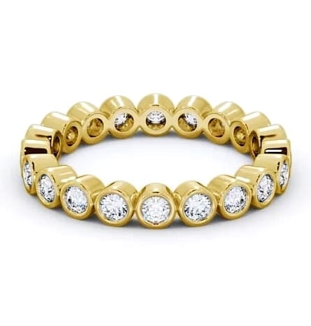 Full Eternity Round Diamond Bezel Set Ring 9K Yellow Gold FE6_YG_THUMB1