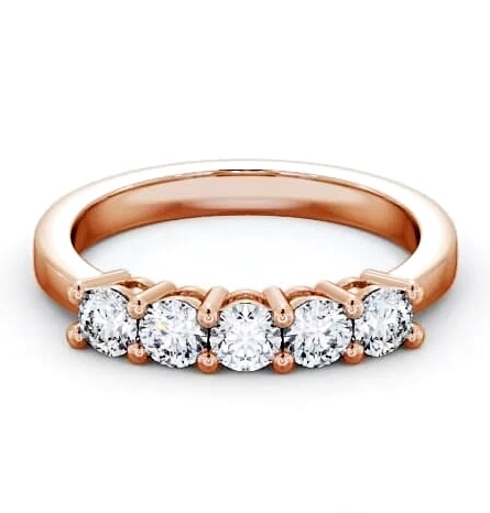 Five Stone Round Diamond Prong Set Ring 18K Rose Gold FV1_RG_THUMB1