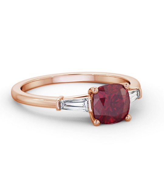 Shoulder Stone Ruby and Diamond 1.60ct Ring 9K Rose Gold GEM100_RG_RU_THUMB1