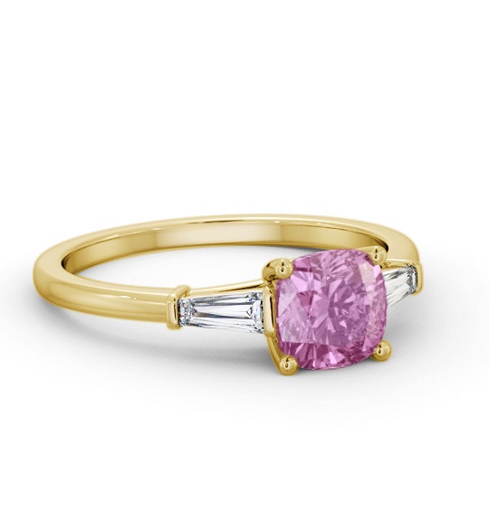 Shoulder Stone Pink Sapphire and Diamond 1.60ct Ring 18K Yellow Gold GEM100_YG_PS_THUMB1