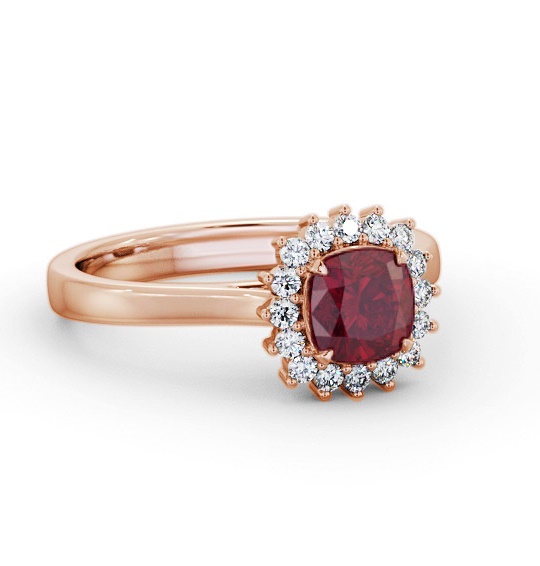 Cluster Ruby and Diamond 0.90ct Ring 9K Rose Gold GEM110_RG_RU_THUMB1