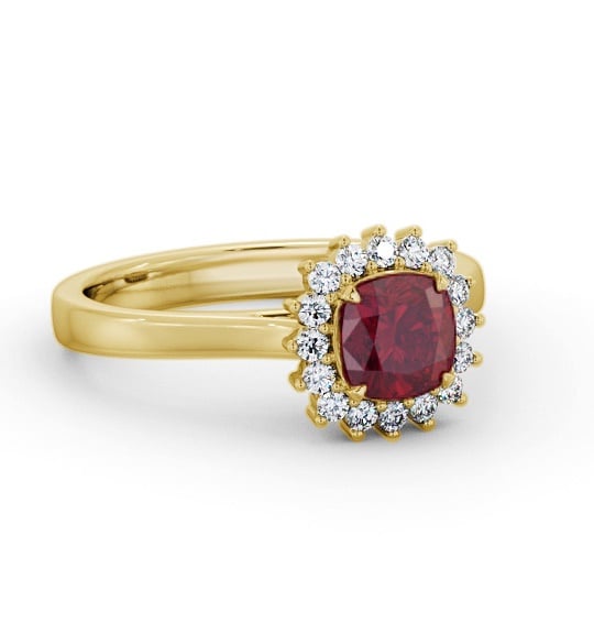 Cluster Ruby and Diamond 0.90ct Ring 9K Yellow Gold GEM110_YG_RU_THUMB1