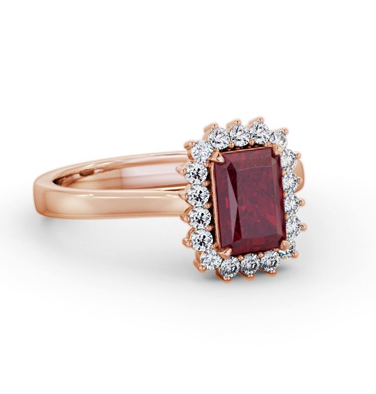 Cluster Ruby and Diamond 1.45ct Ring 9K Rose Gold GEM111_RG_RU_THUMB1