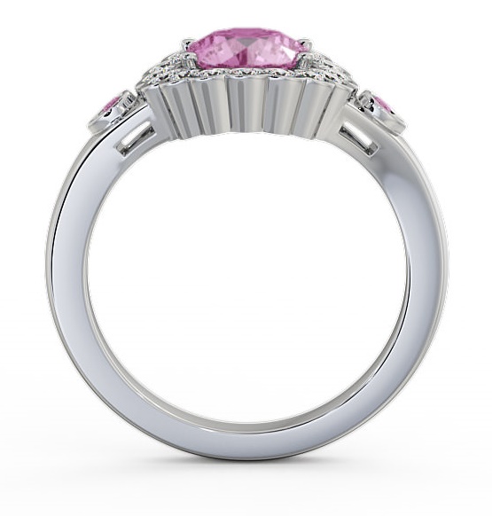 Halo Pink Sapphire and Diamond 1.69ct Ring 18K White Gold GEM22_WG_PS_THUMB1 