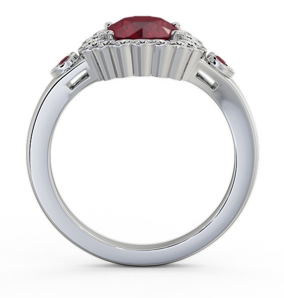 Halo Ruby and Diamond 1.69ct Ring 18K White Gold GEM22_WG_RU_THUMB1 