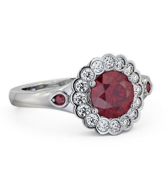 Halo Ruby and Diamond 1.69ct Ring 18K White Gold GEM22_WG_RU_THUMB2 