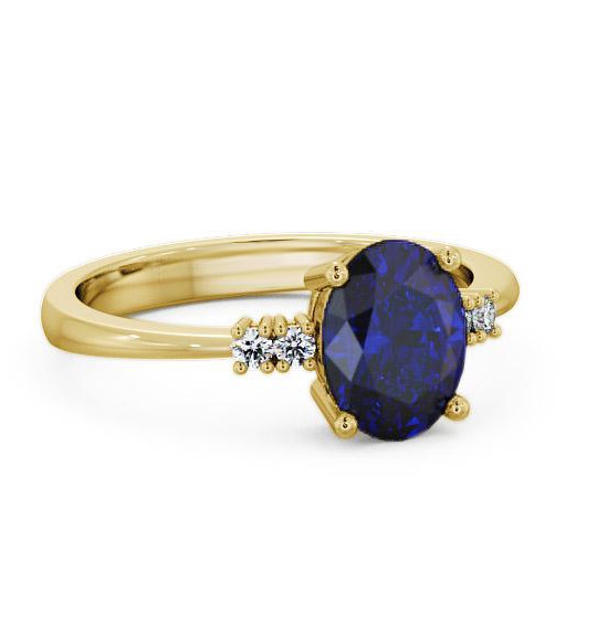 Blue Sapphire and Diamond 1.61ct Ring 18K Yellow Gold GEM3_YG_BS_THUMB1