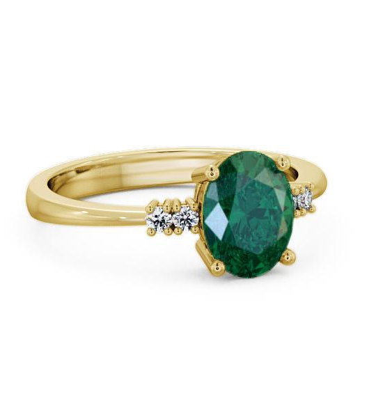 Emerald and Diamond 1.32ct Ring 18K Yellow Gold GEM3_YG_EM_THUMB1