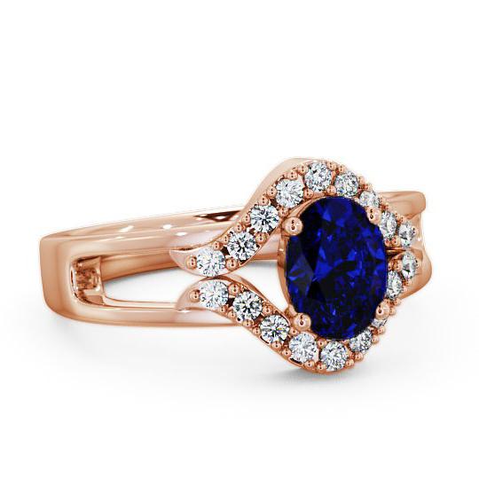 Blue Sapphire and Diamond 1.18ct Ring 9K Rose Gold GEM4_RG_BS_THUMB1