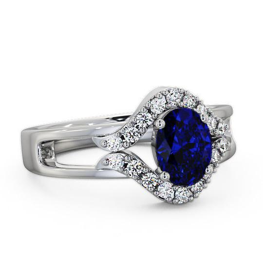 Blue Sapphire and Diamond 1.18ct Ring Platinum GEM4_WG_BS_THUMB1