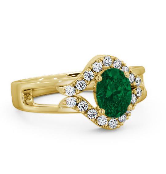 Emerald and Diamond 1.03ct Ring 9K Yellow Gold GEM4_YG_EM_THUMB1