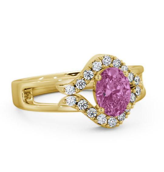 Pink Sapphire and Diamond 1.18ct Ring 9K Yellow Gold GEM4_YG_PS_THUMB1