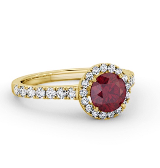 Halo Ruby and Diamond 1.50ct Ring 9K Yellow Gold GEM67_YG_RU_THUMB1