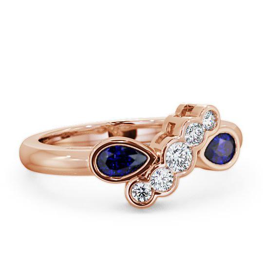 Blue Sapphire and Diamond 1.00ct Ring 18K Rose Gold GEM6_RG_BS_THUMB1