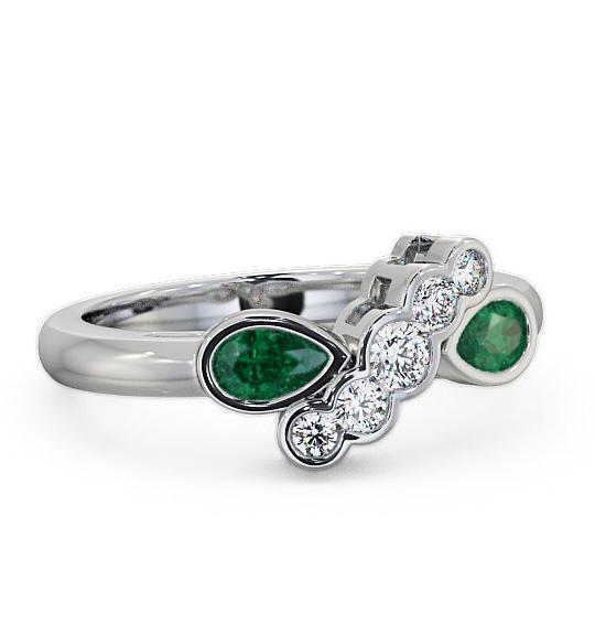 Emerald and Diamond 0.90ct Ring 18K White Gold GEM6_WG_EM_THUMB1
