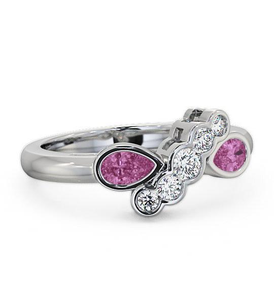 Pink Sapphire and Diamond 1.00ct Ring 18K White Gold GEM6_WG_PS_THUMB1
