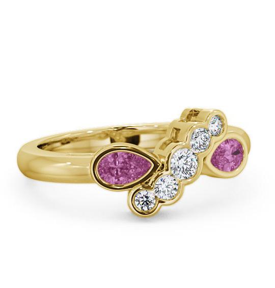Pink Sapphire and Diamond 1.00ct Ring 18K Yellow Gold GEM6_YG_PS_THUMB1