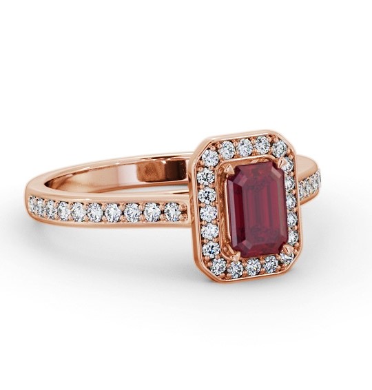 Halo Ruby and Diamond 1.05ct Ring 18K Rose Gold GEM72_RG_RU_THUMB1