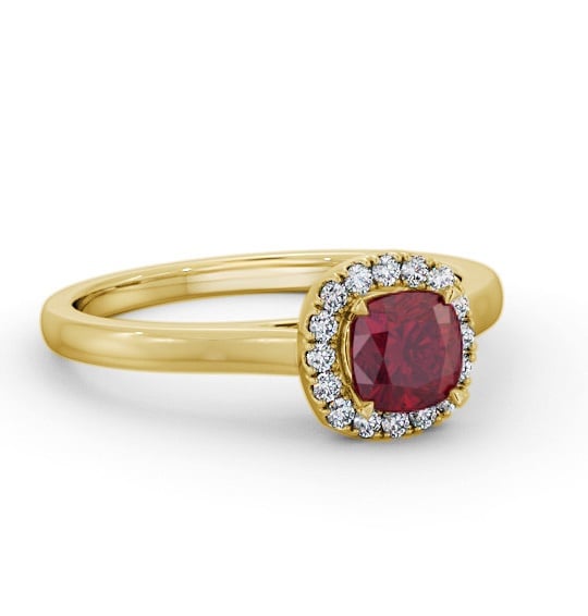 Halo Ruby and Diamond 0.90ct Ring 9K Yellow Gold GEM76_YG_RU_THUMB1