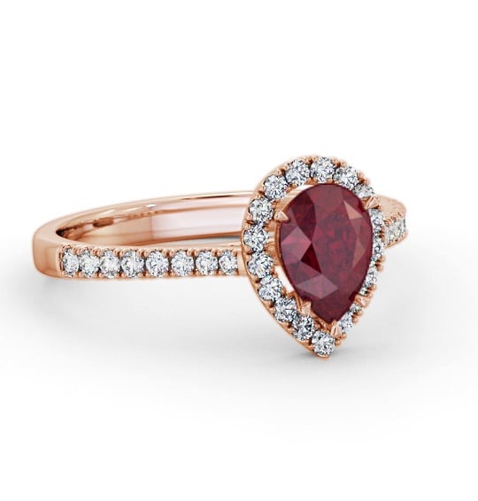 Halo Ruby and Diamond 1.20ct Ring 18K Rose Gold GEM80_RG_RU_THUMB1