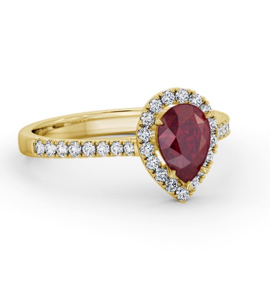 Halo Ruby and Diamond 1.20ct Ring 9K Yellow Gold GEM80_YG_RU_THUMB1