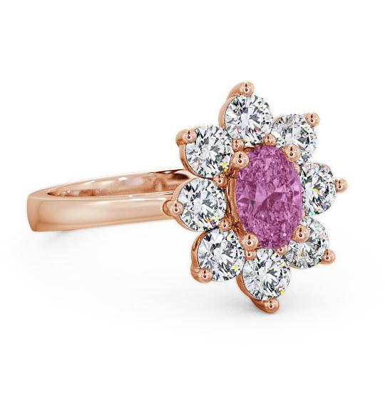Cluster Pink Sapphire and Diamond 1.80ct Ring 9K Rose Gold GEM8_RG_PS_THUMB1