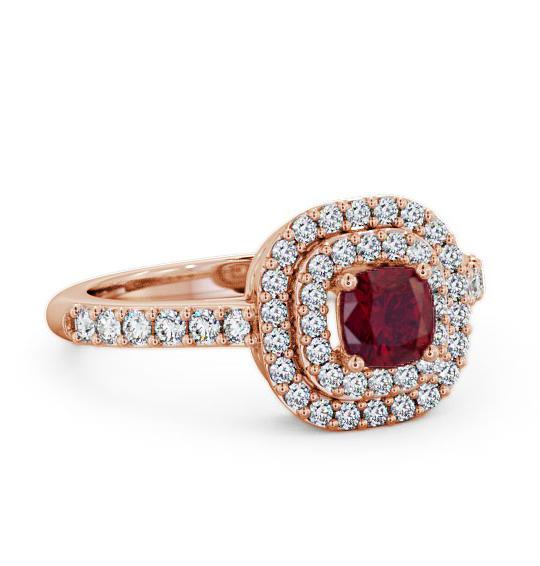 Cluster Ruby and Diamond 1.24ct Ring 18K Rose Gold GEM9_RG_RU_THUMB1