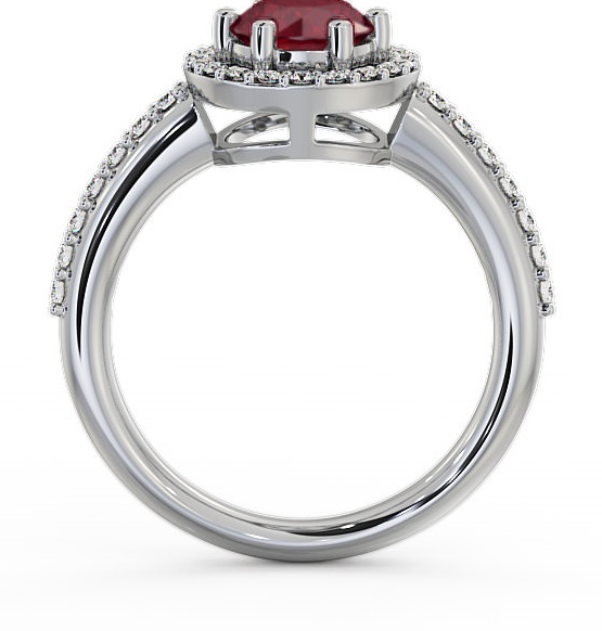 Halo Ruby and Diamond 1.31ct Ring 18K White Gold GEMCL43_WG_RU_THUMB1 