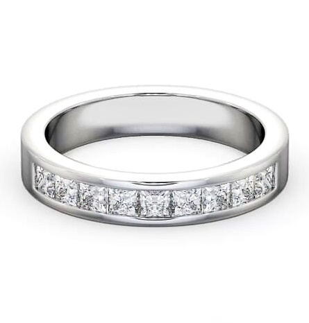 Half Eternity Princess Diamond Channel Set Ring 9K White Gold HE10_WG_THUMB1