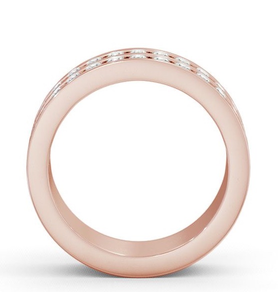 Half Eternity Round Diamond Double Channel Ring 9K Rose Gold HE11_RG_THUMB1 