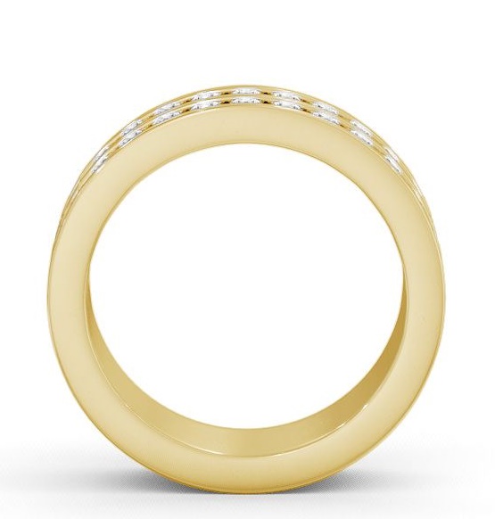 Half Eternity Round Diamond Double Channel Ring 9K Yellow Gold HE11_YG_THUMB1 