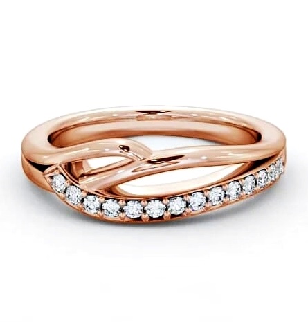 Half Eternity Round Diamond 0.14ct Sweeping Style Ring 9K Rose Gold HE17_RG_THUMB1