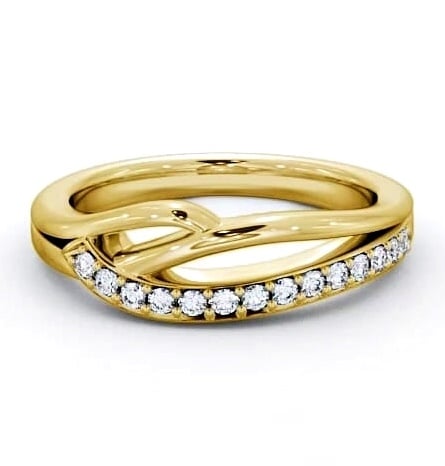 Half Eternity Round Diamond 0.14ct Sweeping Style Ring 9K Yellow Gold HE17_YG_THUMB1