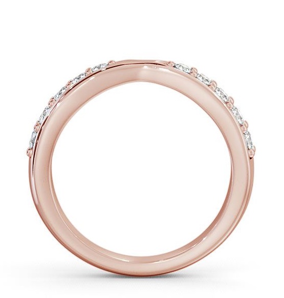 Half Eternity Round Diamond 0.30ct Pinched Design Ring 18K Rose Gold HE18_RG_THUMB1 