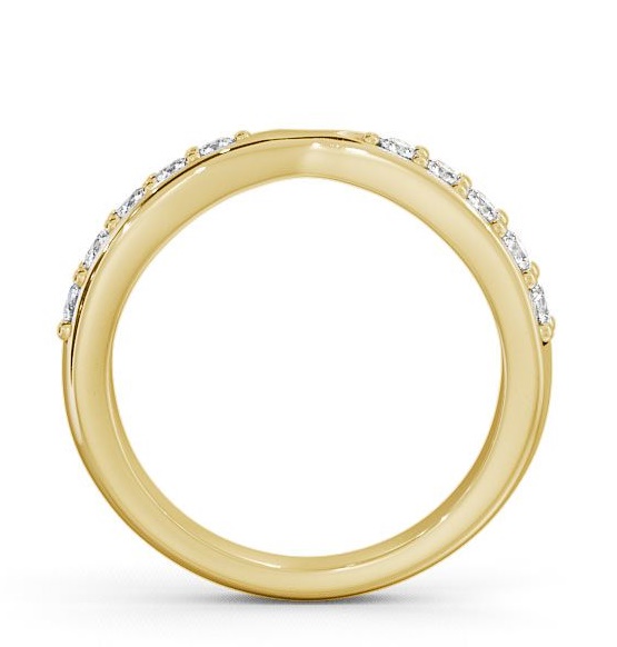 Half Eternity Round Diamond 0.30ct Pinched Design Ring 18K Yellow Gold HE18_YG_THUMB1 