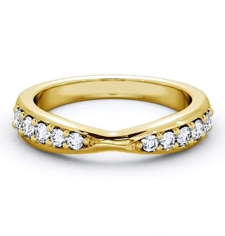 Half Eternity Round Diamond 0.30ct Pinched Design Ring 9K Yellow Gold HE18_YG_THUMB2 