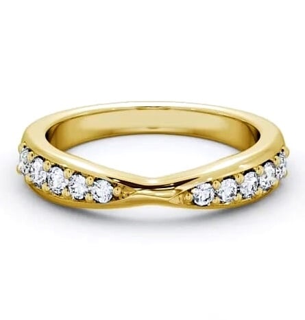 Half Eternity Round Diamond 0.30ct Pinched Design Ring 9K Yellow Gold HE18_YG_THUMB1